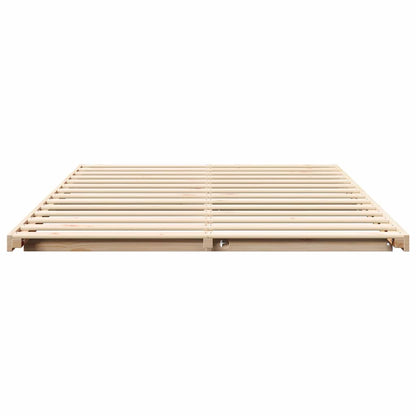 Bedframe Bruin 140 x 200 cm Massief grenenhout