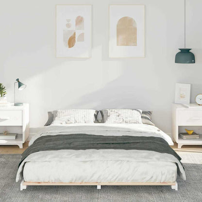 Bedframe Wit 140 x 200 cm Massief grenenhout