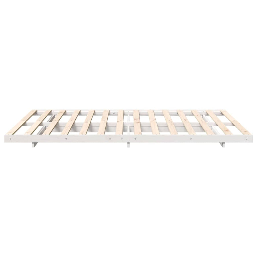 Bedframe Wit 140 x 200 cm Massief grenenhout