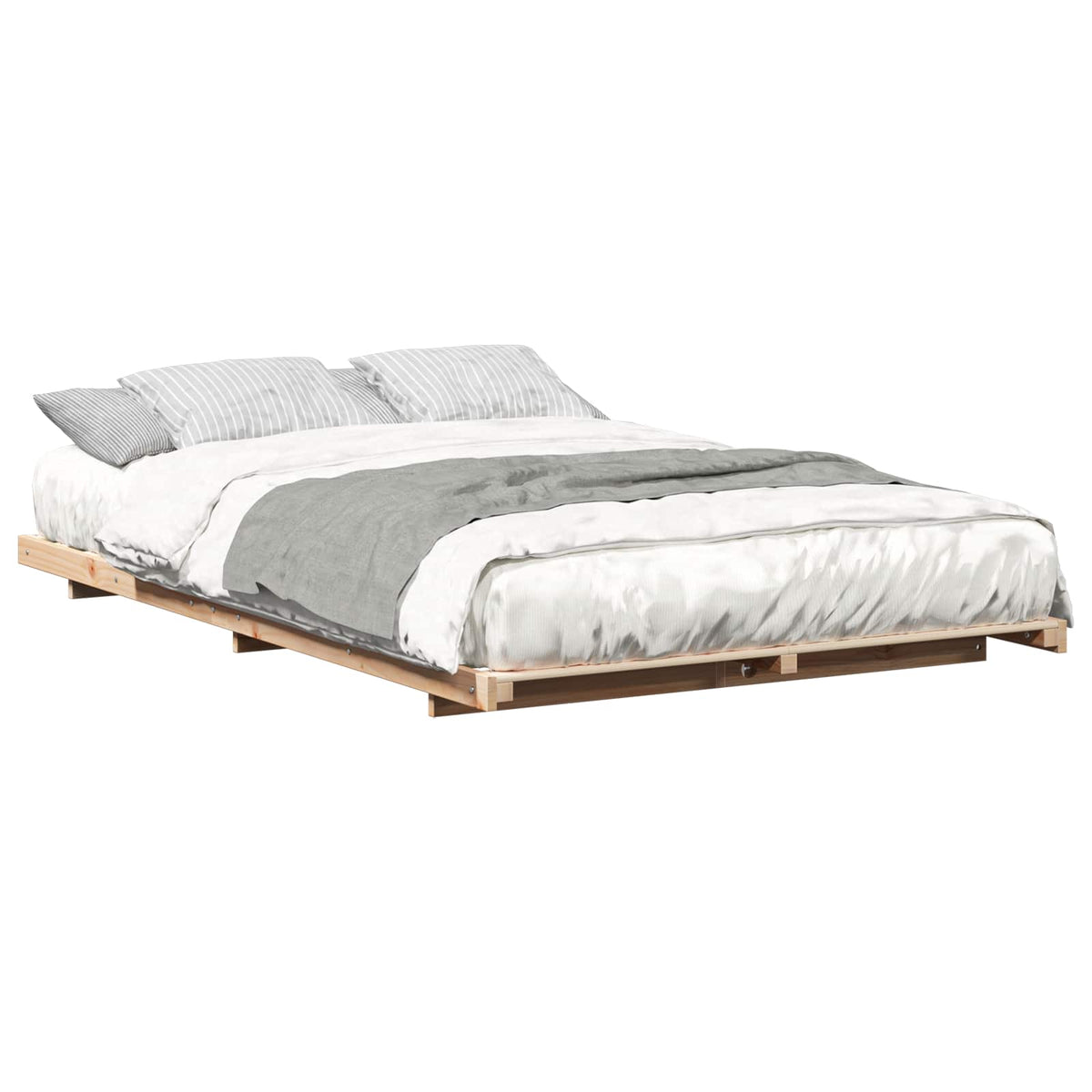 Bedframe Bruin 120 x 200 cm Massief grenenhout