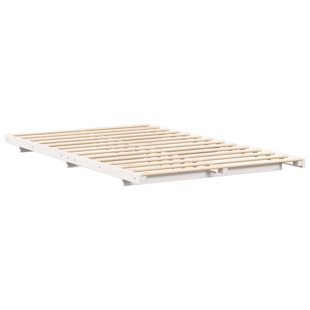 Bedframe Wit 120 x 200 cm Massief grenenhout