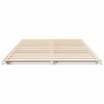 Bedframe Wit 120 x 200 cm Massief grenenhout