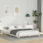 Bed Frame White 140 x 190 cm Solid Pine Wood