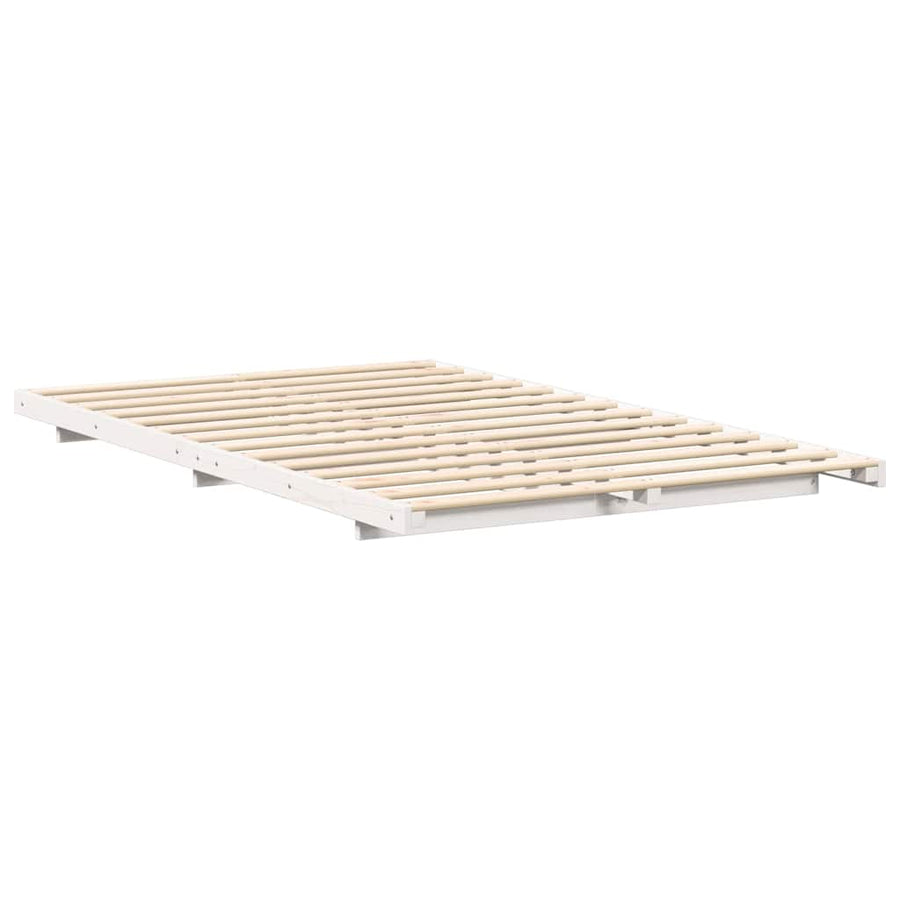Bedframe Wit 140 x 190 cm Massief grenenhout
