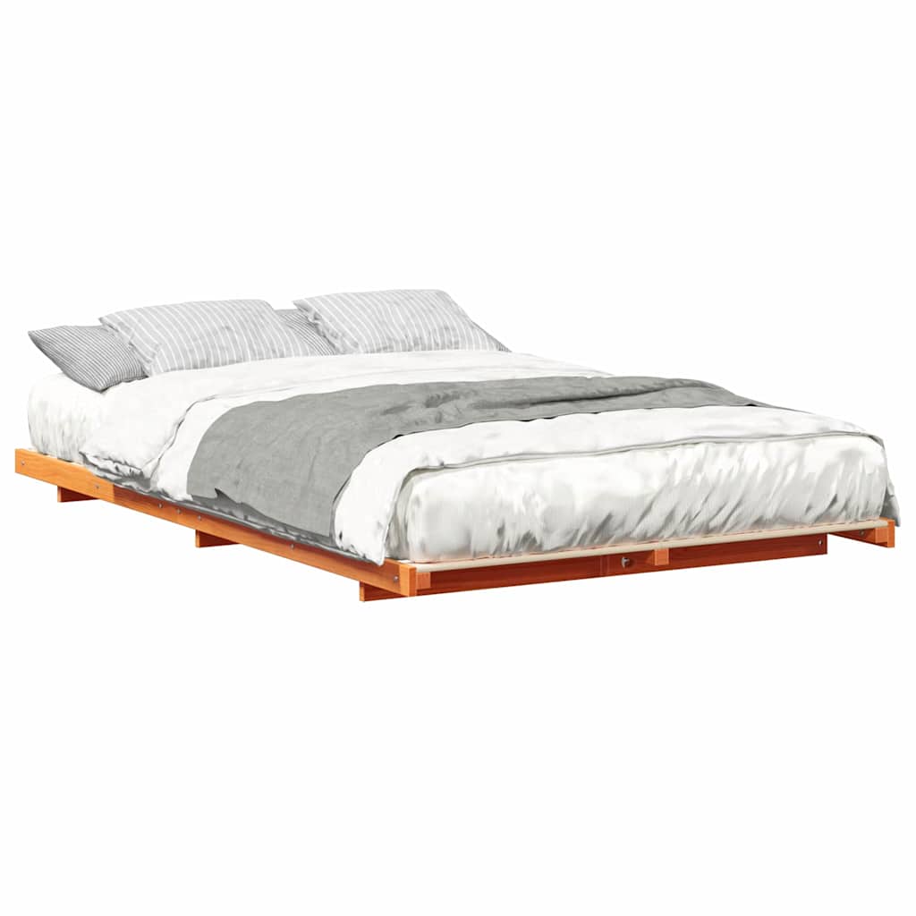 Bedframe Wasbruin 140 x 190 cm Massief grenenhout