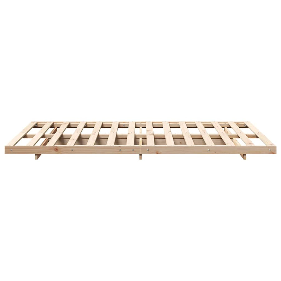 Bedframe Bruin 135 x 190 cm Massief grenenhout
