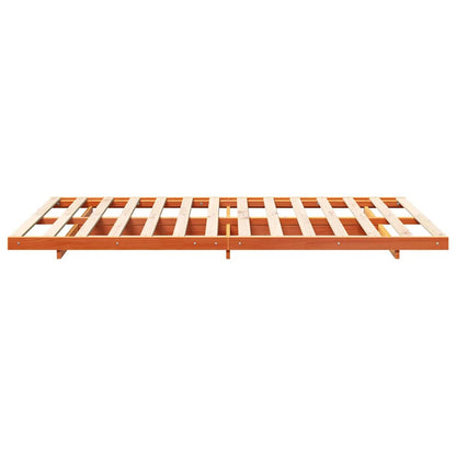 Bedframe Wasbruin 135 x 190 cm Massief grenenhout