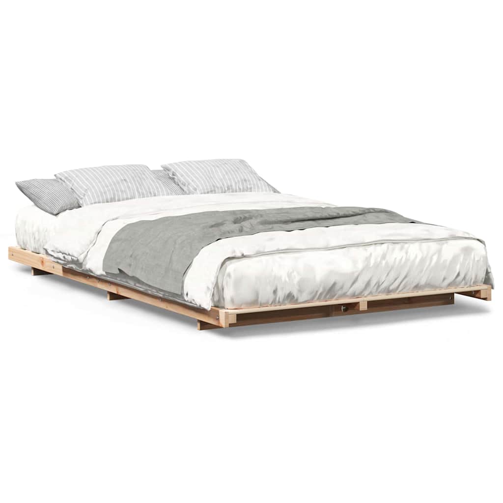 Bedframe Bruin 120 x190 cm Massief grenenhout