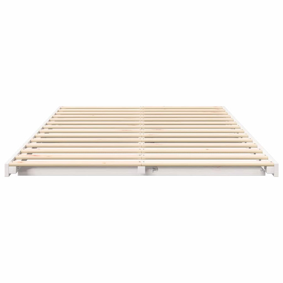 Bedframe Wit 120 x190 cm Massief grenenhout