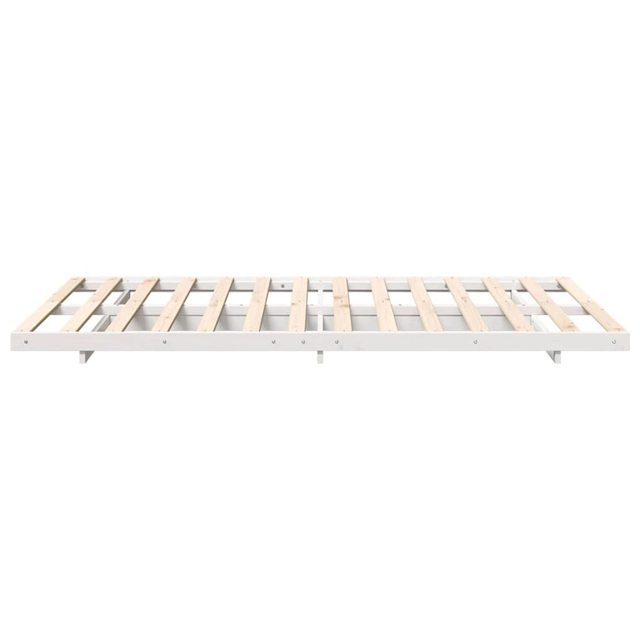 Bedframe Wit 120 x190 cm Massief grenenhout