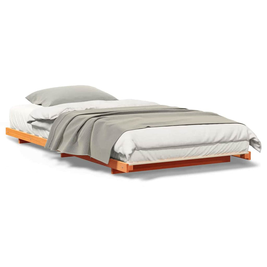 Bedframe Wasbruin 90 x 200 cm Massief grenenhout