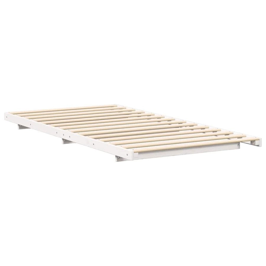 Bedframe Wit 80 x 200 cm Massief grenenhout