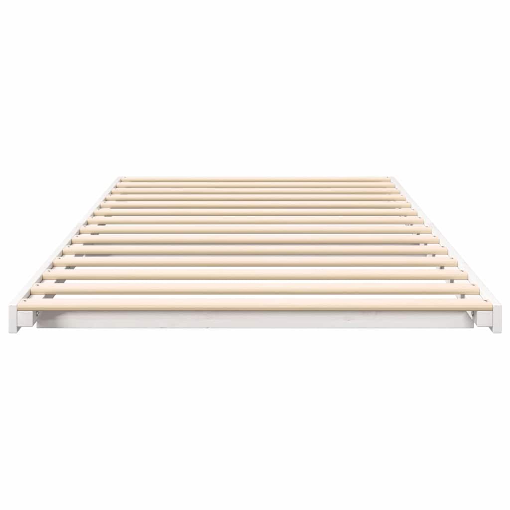 Bedframe Wit 80 x 200 cm Massief grenenhout