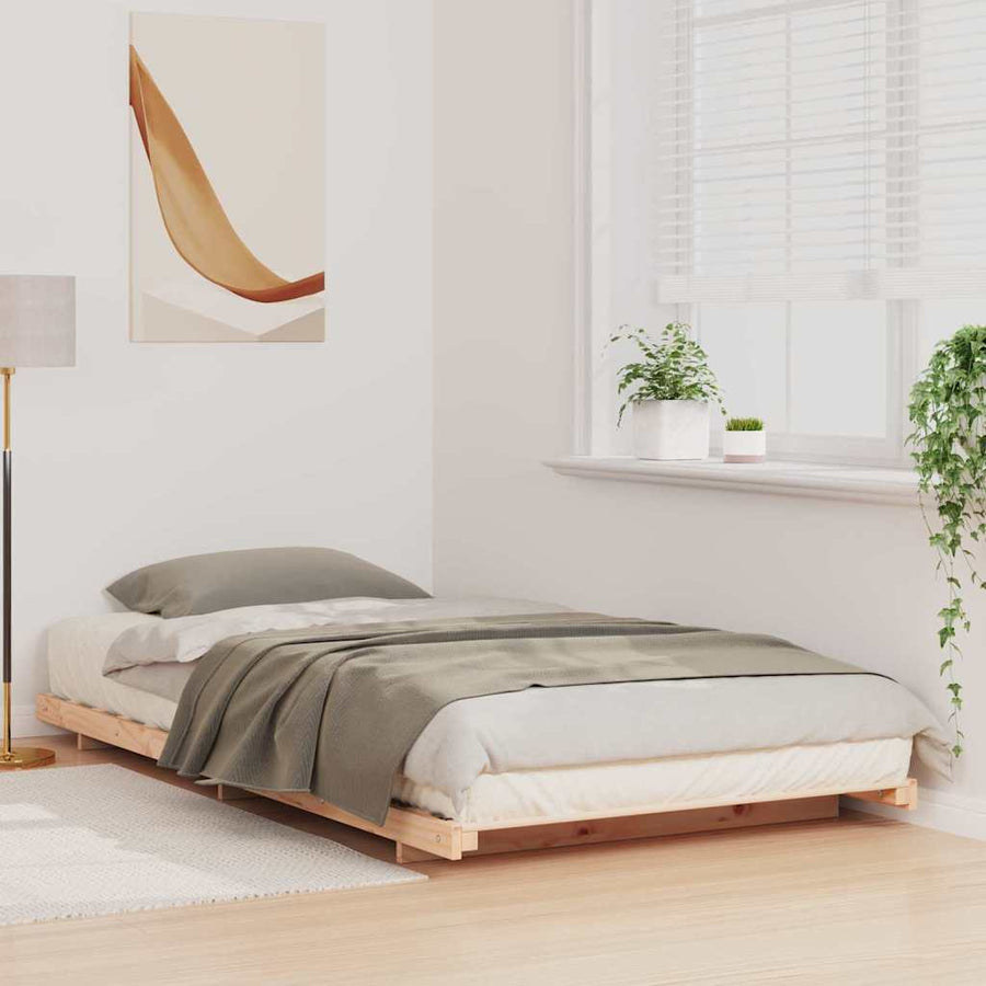 Bedframe Bruin 75 x 190 cm Massief grenenhout