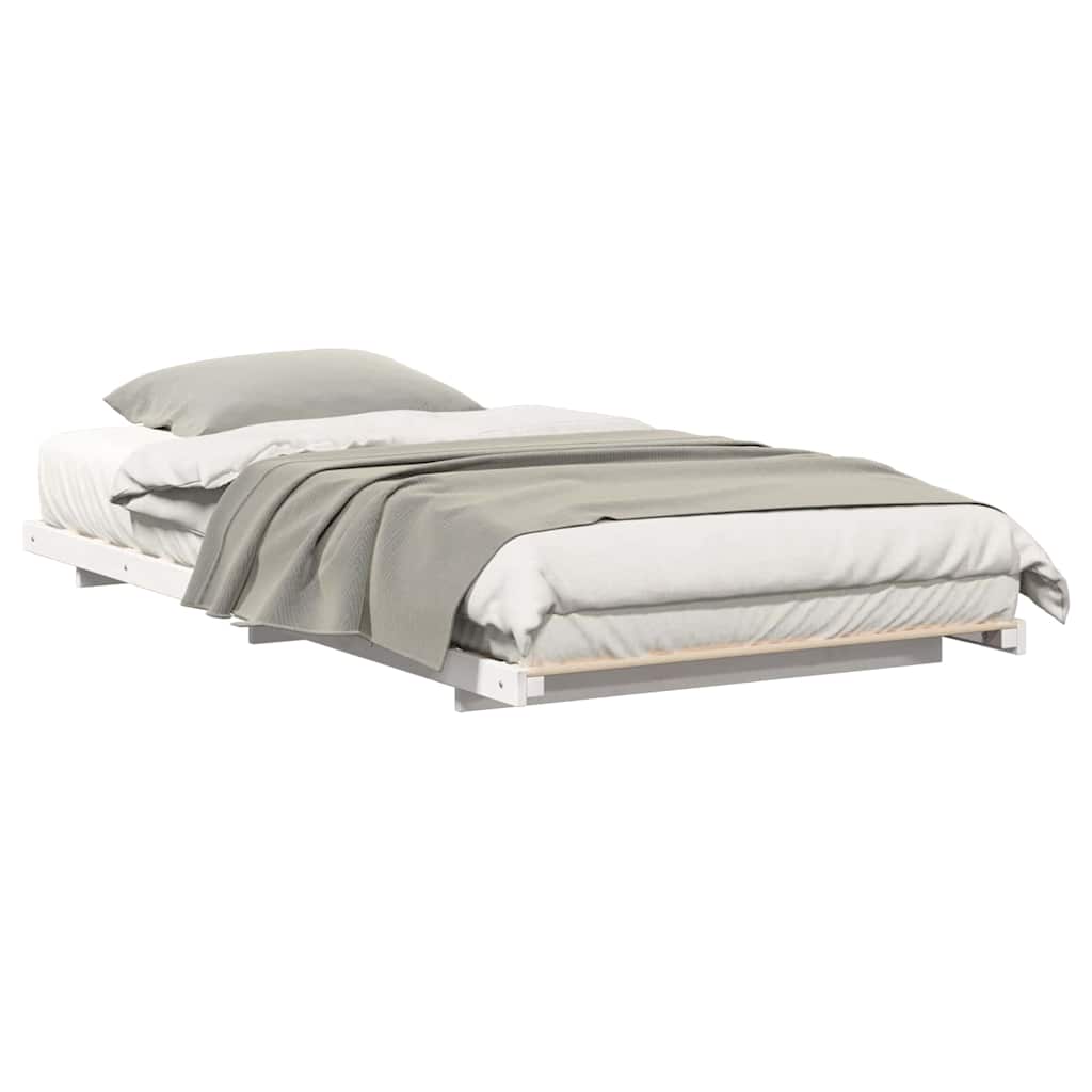 Bedframe Wit 75 x 190 cm Massief grenenhout