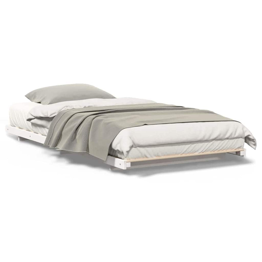 Bedframe Wit 75 x 190 cm Massief grenenhout