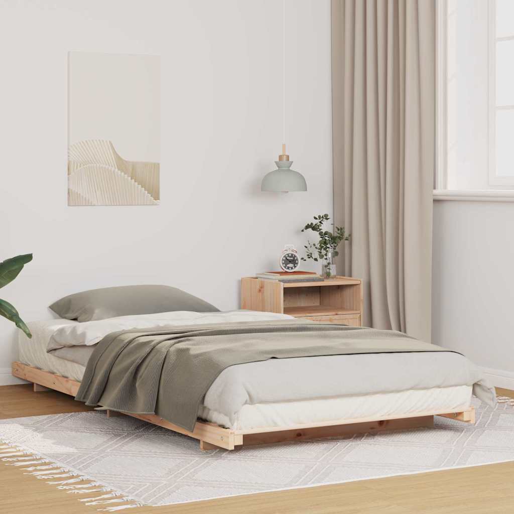 Bedframe Bruin 90 x 210 cm Massief grenenhout