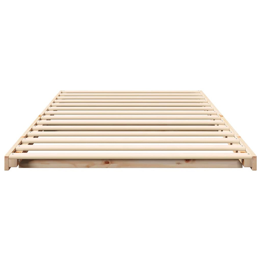 Bedframe Bruin 100 x 210 cm Massief grenenhout