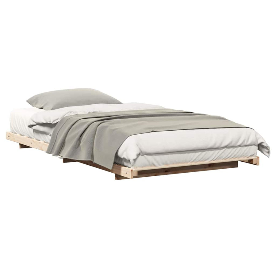 Bedframe Bruin 100 x 210 cm Massief grenenhout