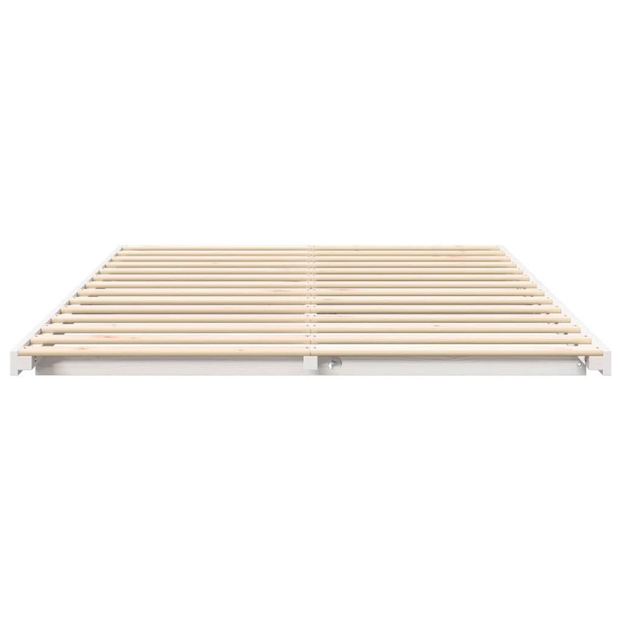 Bedframe Wit 140 x 210 cm Massief grenenhout