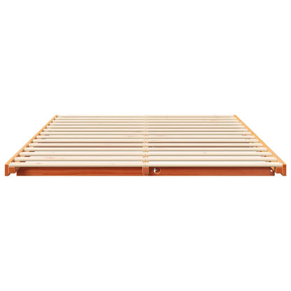 Bedframe Wasbruin 140 x 210 cm Massief grenenhout