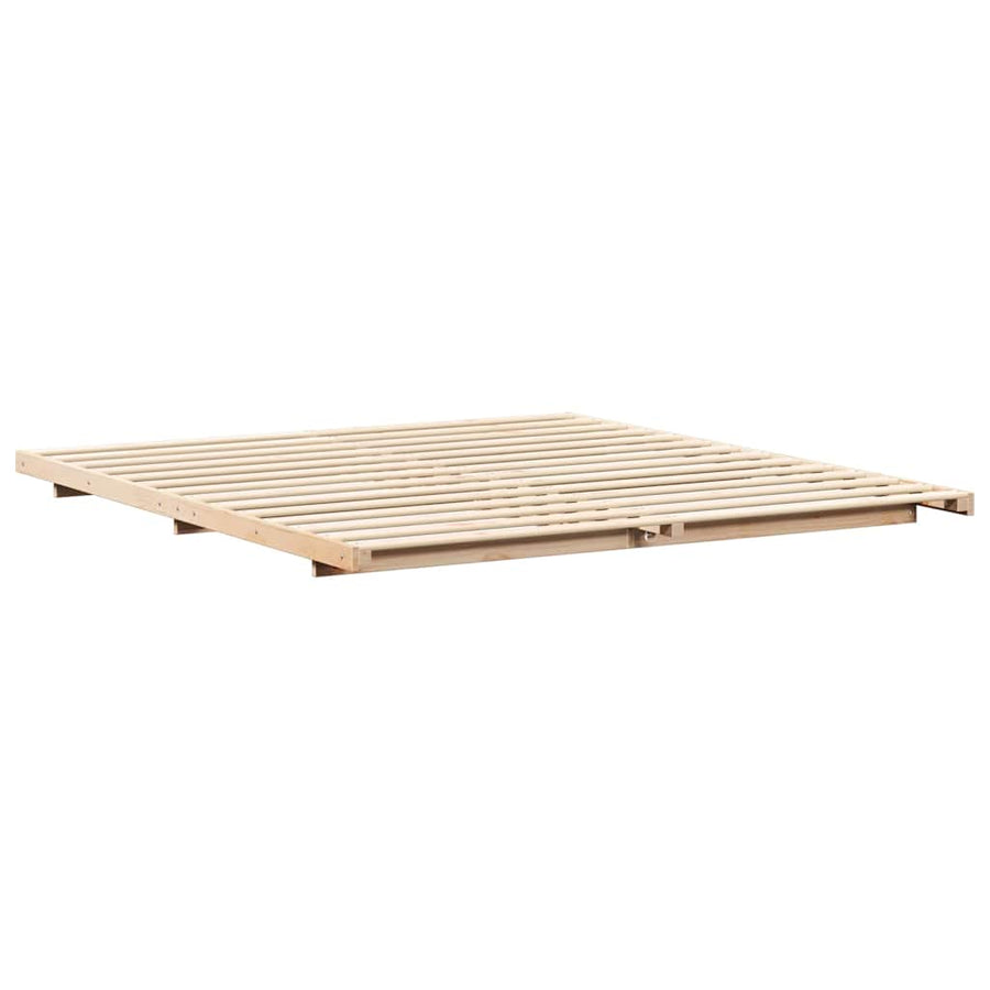Bedframe Bruin 180 x 210 cm Massief grenenhout