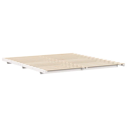 Bedframe Wit 200 x 210 cm Massief grenenhout