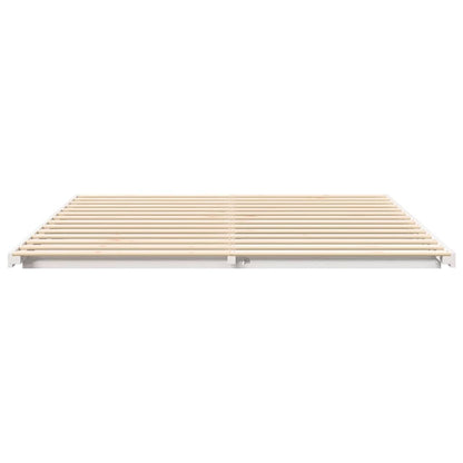 Bedframe Wit 200 x 210 cm Massief grenenhout