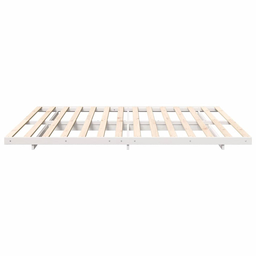 Bedframe Wit 200 x 210 cm Massief grenenhout
