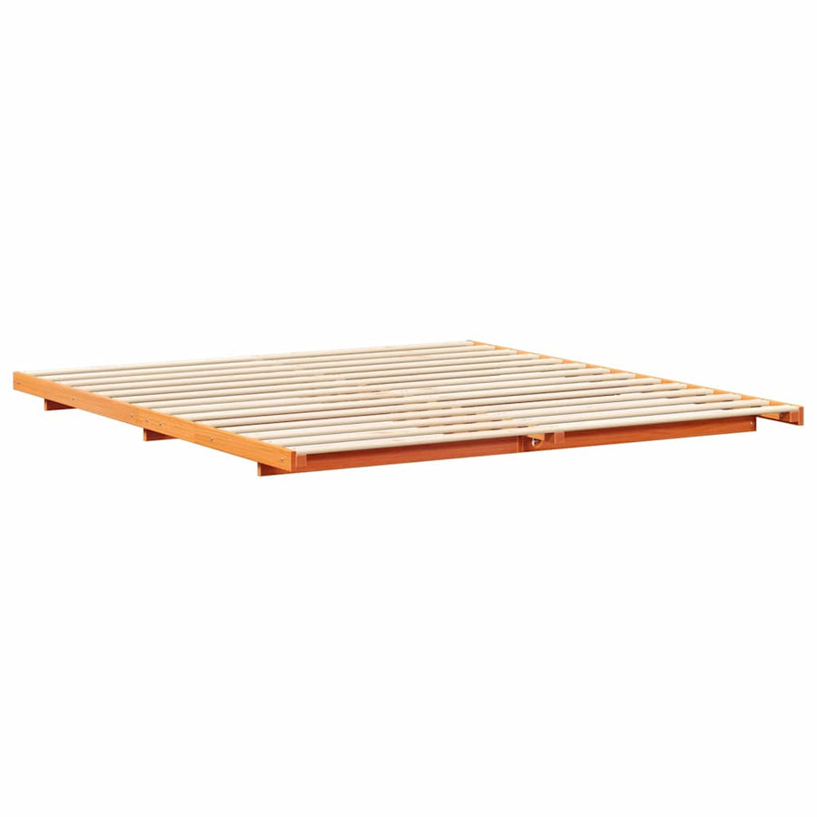 Bedframe Wasbruin 200 x 210 cm Massief grenenhout