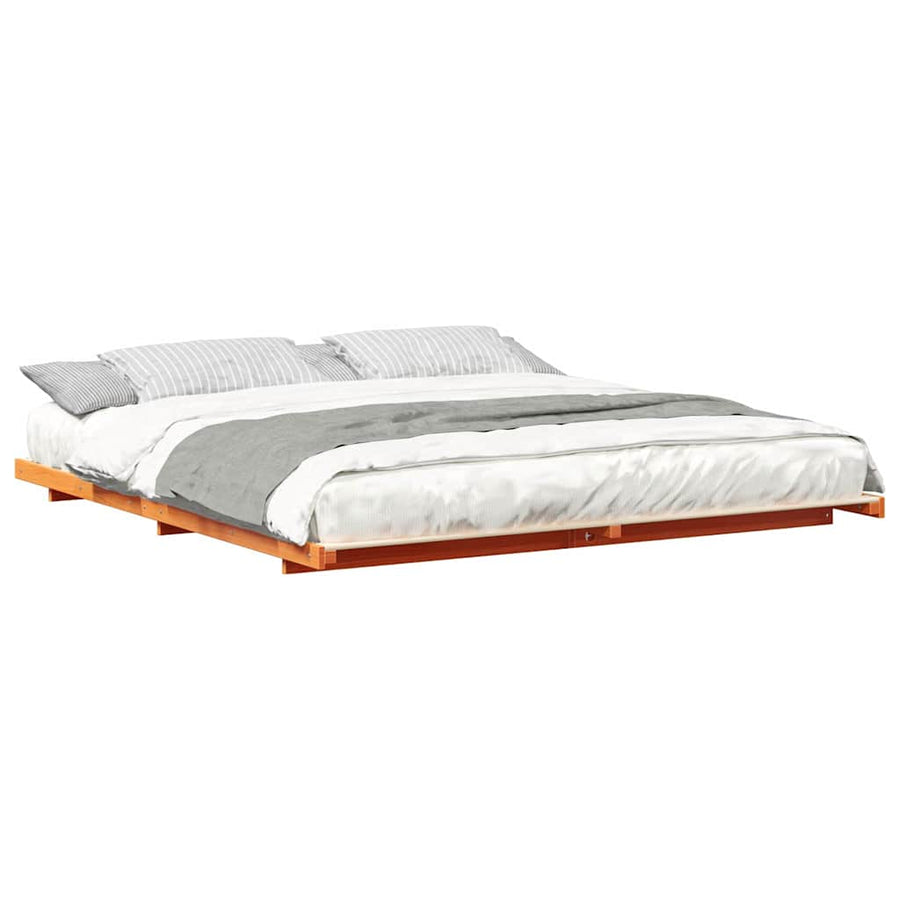 Bedframe Wasbruin 200 x 210 cm Massief grenenhout