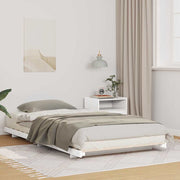Bedframe 80x220 cm massief grenenhout wit