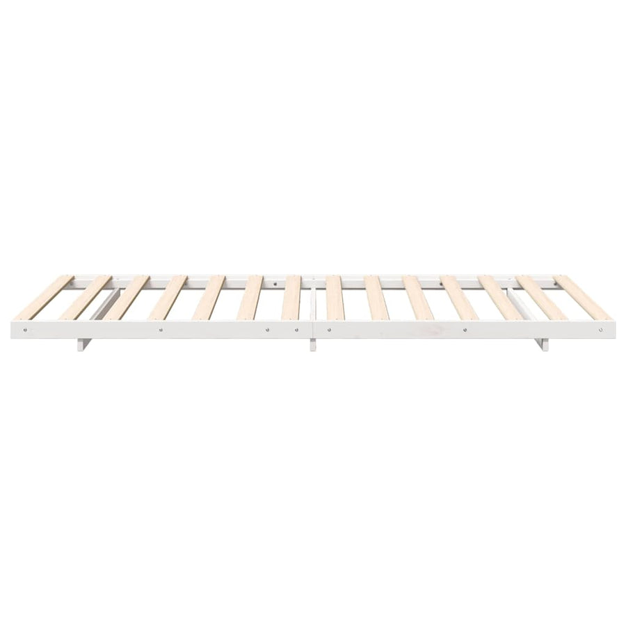 Bedframe Wit 90 x 220 cm Massief grenenhout