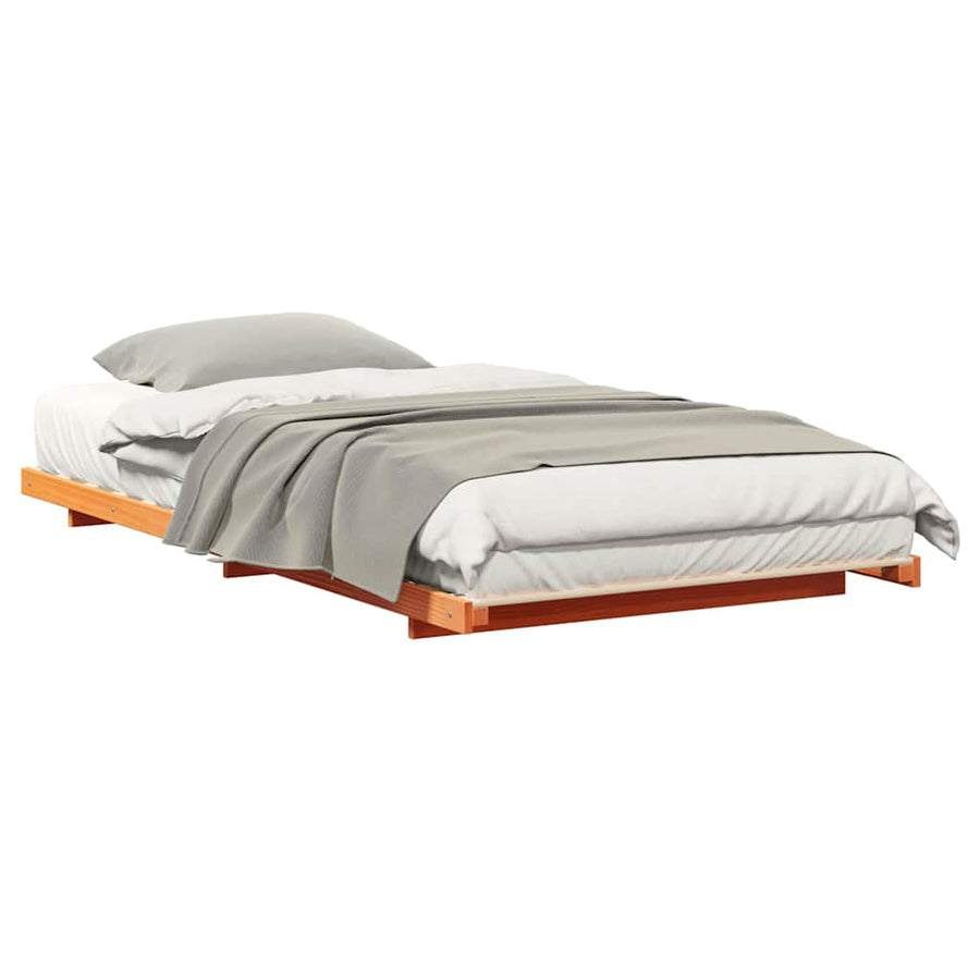 Bedframe Wasbruin 90 x 220 cm Massief grenenhout