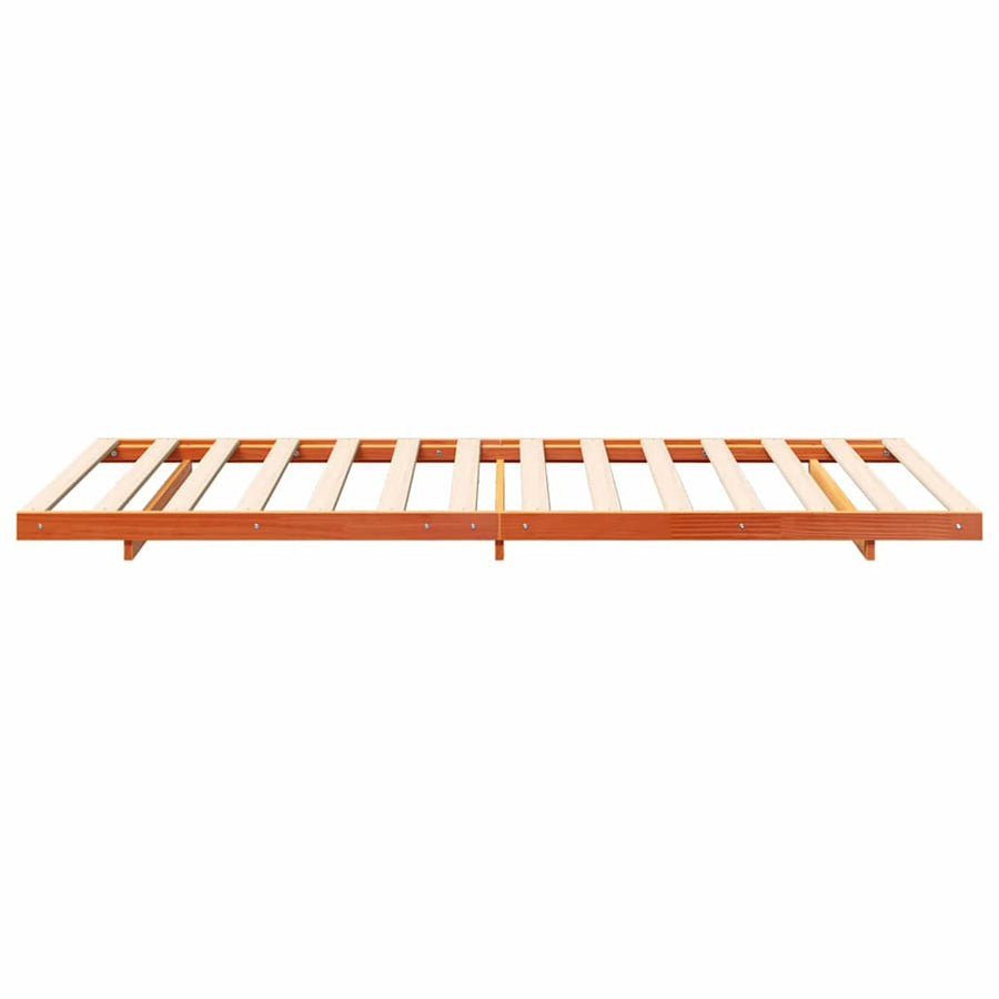 Bedframe Wasbruin 90 x 220 cm Massief grenenhout