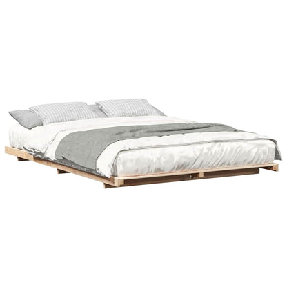 Bedframe Bruin 140 x 220 cm Massief grenenhout
