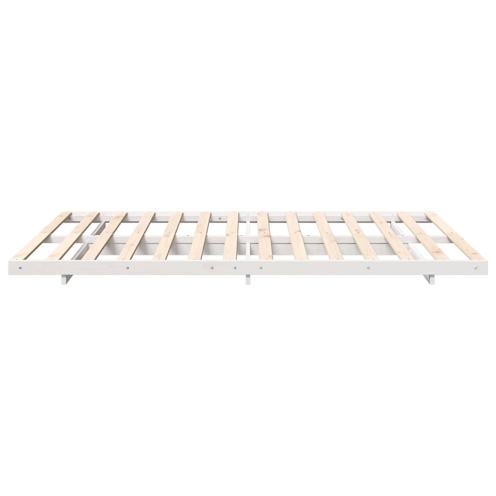 Bedframe Wit 140 x 220 cm Massief grenenhout