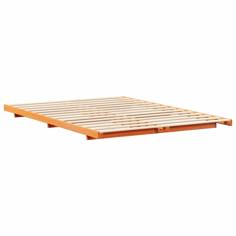 Bedframe Wasbruin 140 x 220 cm Massief grenenhout