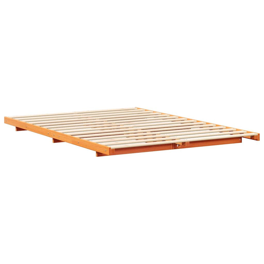 Bedframe Wasbruin 140 x 220 cm Massief grenenhout