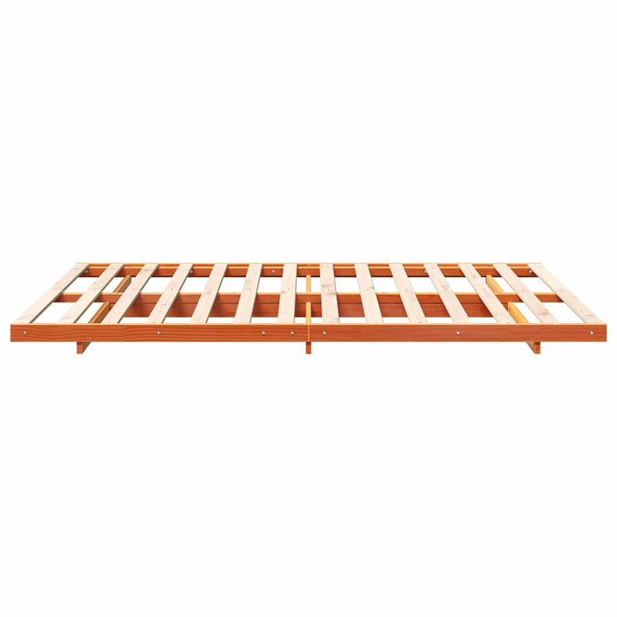 Bedframe Wasbruin 140 x 220 cm Massief grenenhout