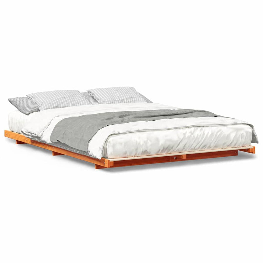 Bedframe Wasbruin 140 x 220 cm Massief grenenhout