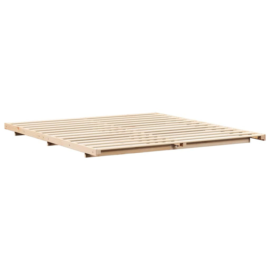Bedframe Bruin 180 x 220 cm Massief grenenhout