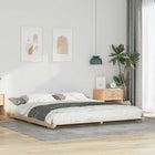 Bedframe 200x220 cm massief grenenhout bruin