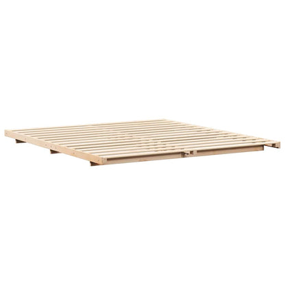 Bedframe Bruin 200 x 220 cm Massief grenenhout