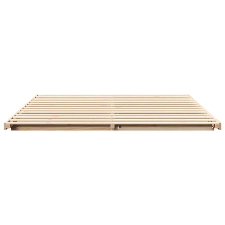 Bedframe Bruin 200 x 220 cm Massief grenenhout