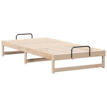 Bedframe met Draaghandvatten Bruin 100 x 200 cm