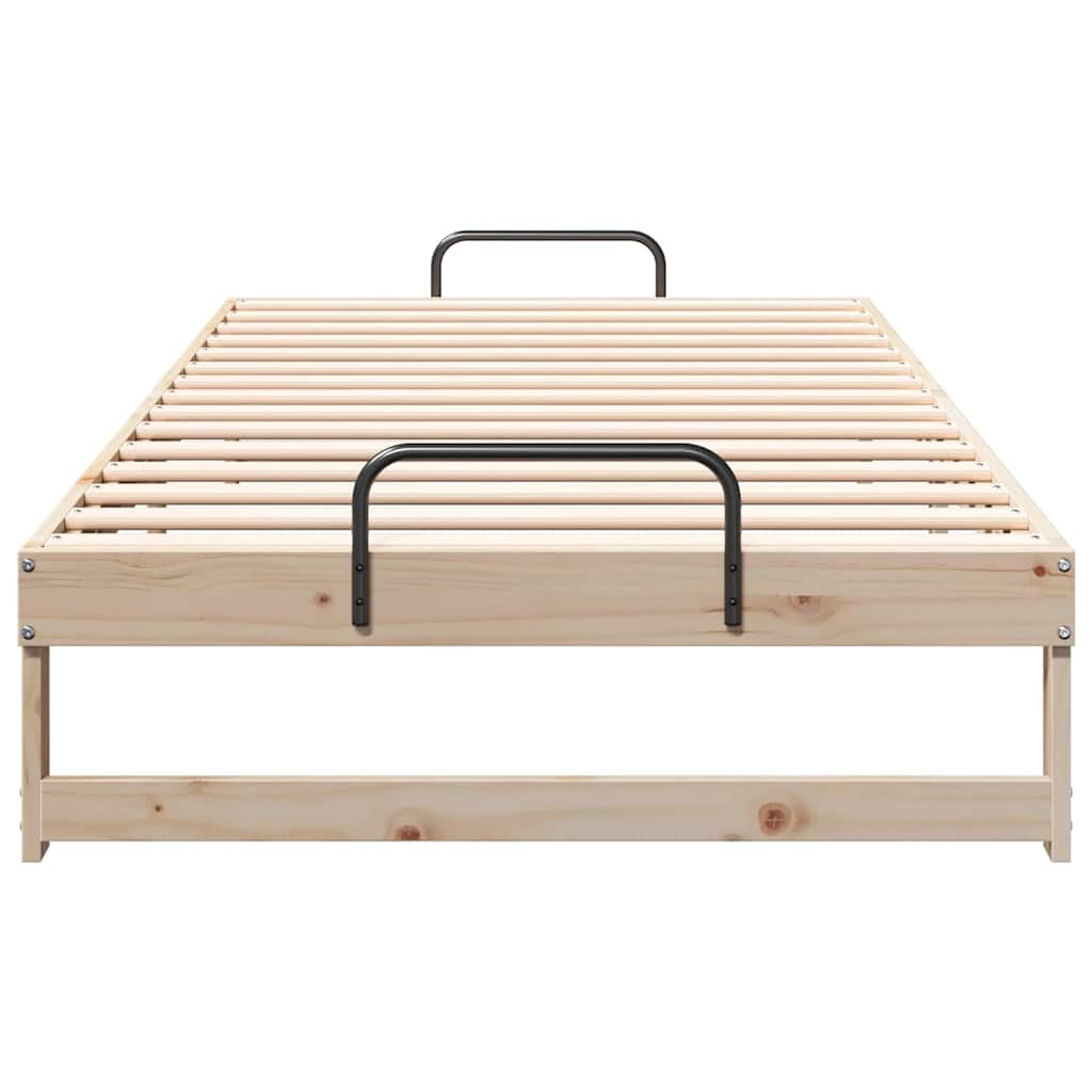 Bedframe met Draaghandvatten Bruin 100 x 200 cm