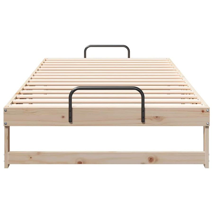 Bedframe met Draaghandvatten Bruin 100 x 200 cm