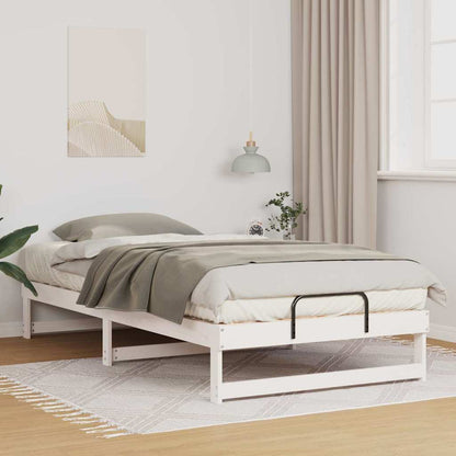 Bedframe met Draaghandvatten Wit 100 x 200 cm