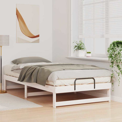 Bedframe met Draaghandvatten Wit 100 x 200 cm